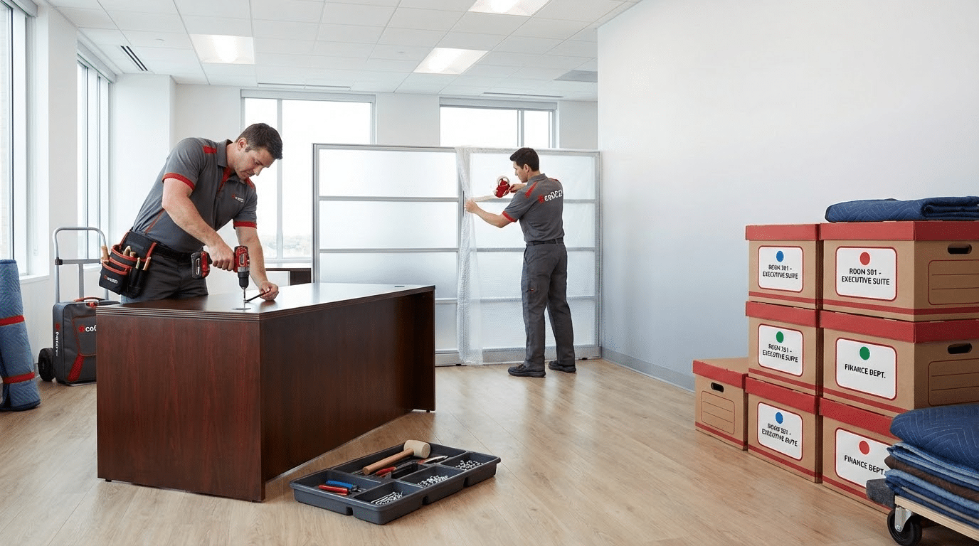 שירותי אריזה פירוק והרכבה בהעברת משרדים