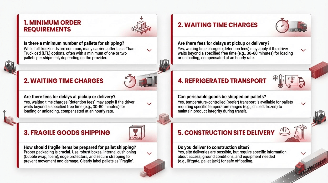 שאלות נפוצות על הובלת משטחים