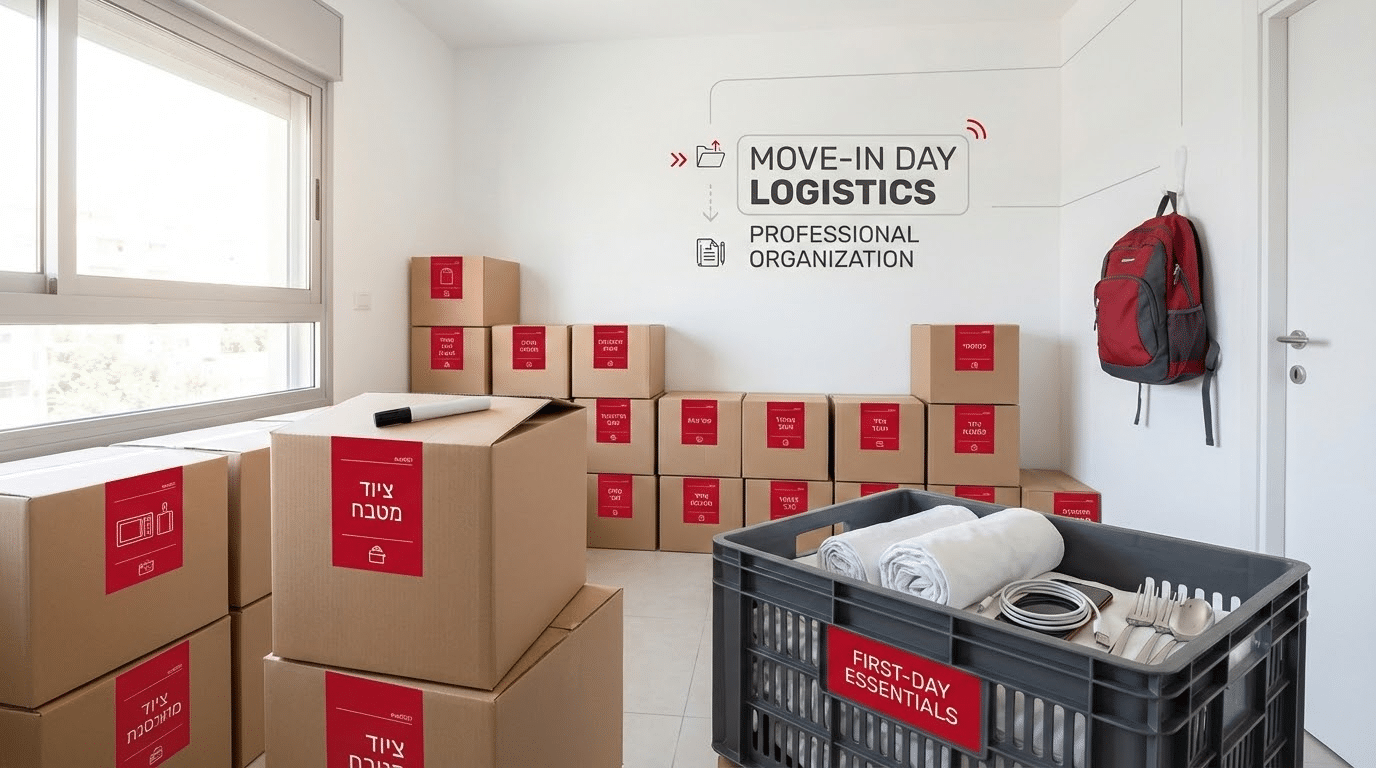 הכנות למעבר דירה של סטודנטים – אריזה וארגון