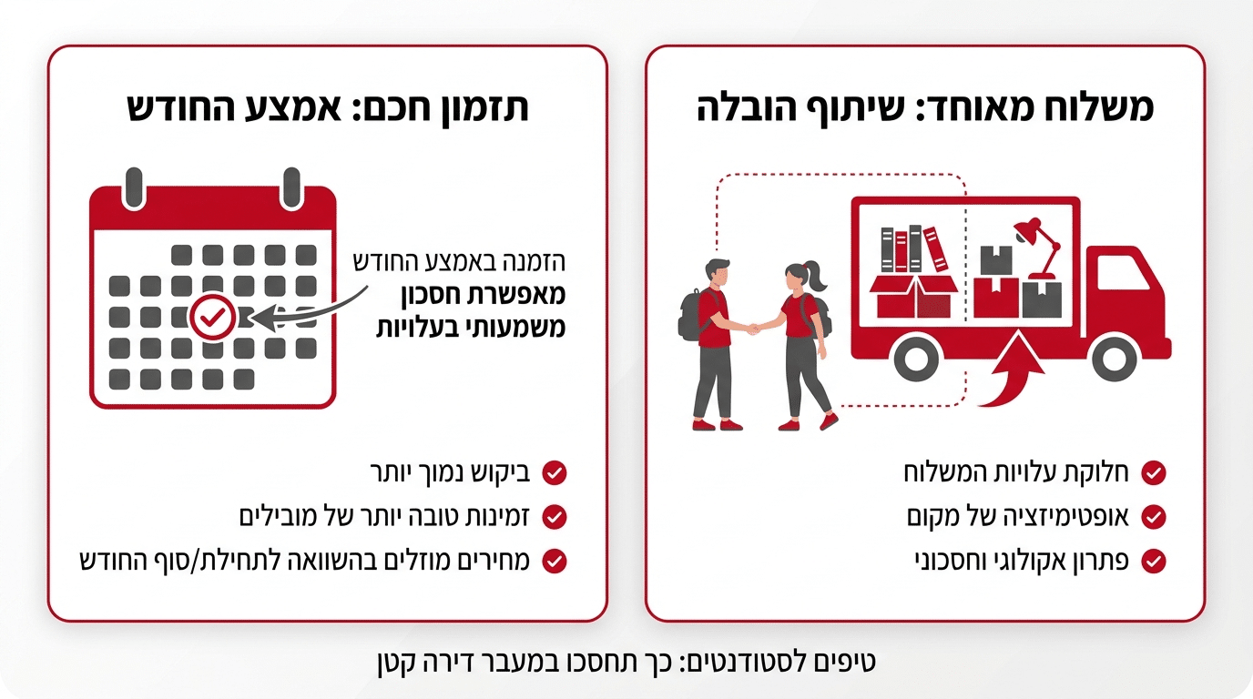 האם יש מינימום הזמנה להובלה קטנה לסטודנט