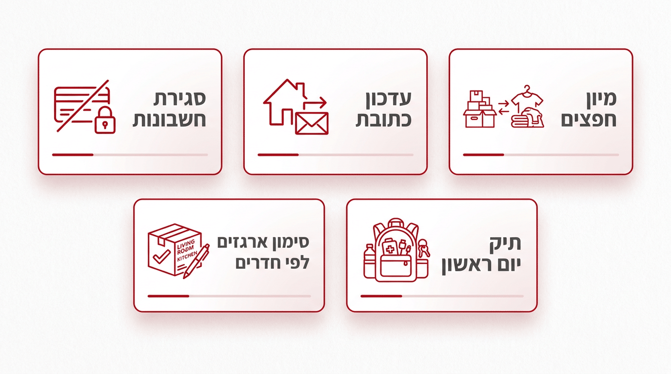 איך מתכוננים למעבר עיר לסטודנט שבוע לפני ההובלה