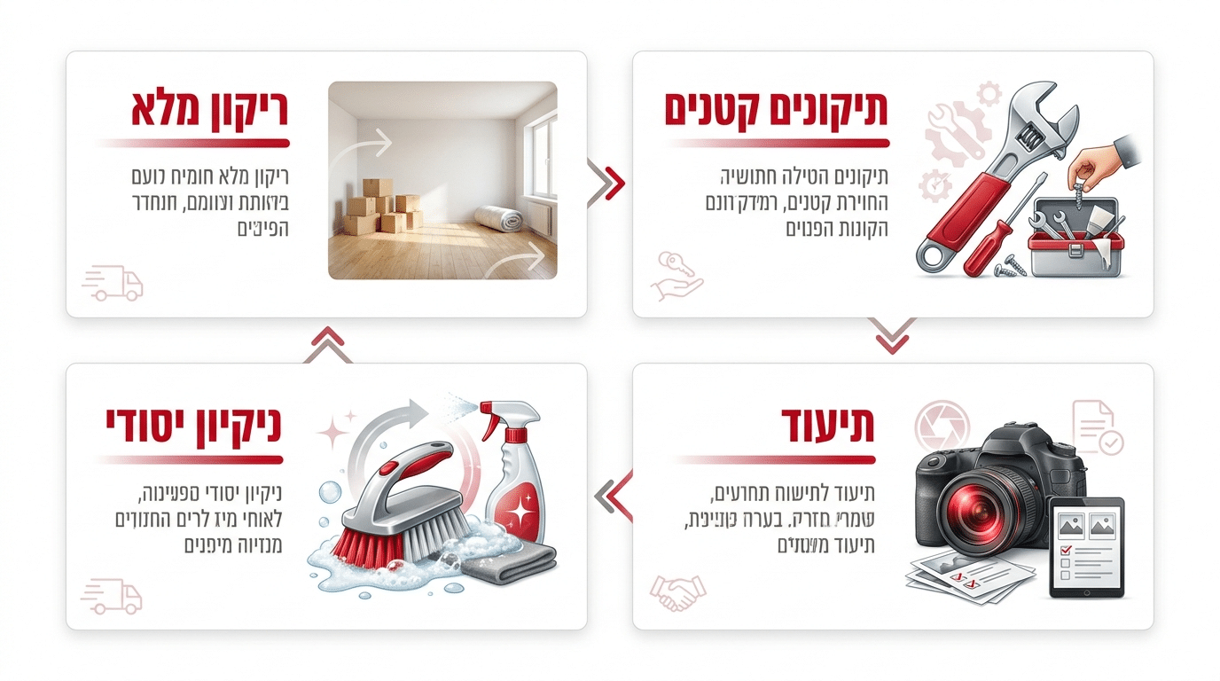 פינוי דירת סטודנט מסודר, ניקיון ומסירת מפתחות